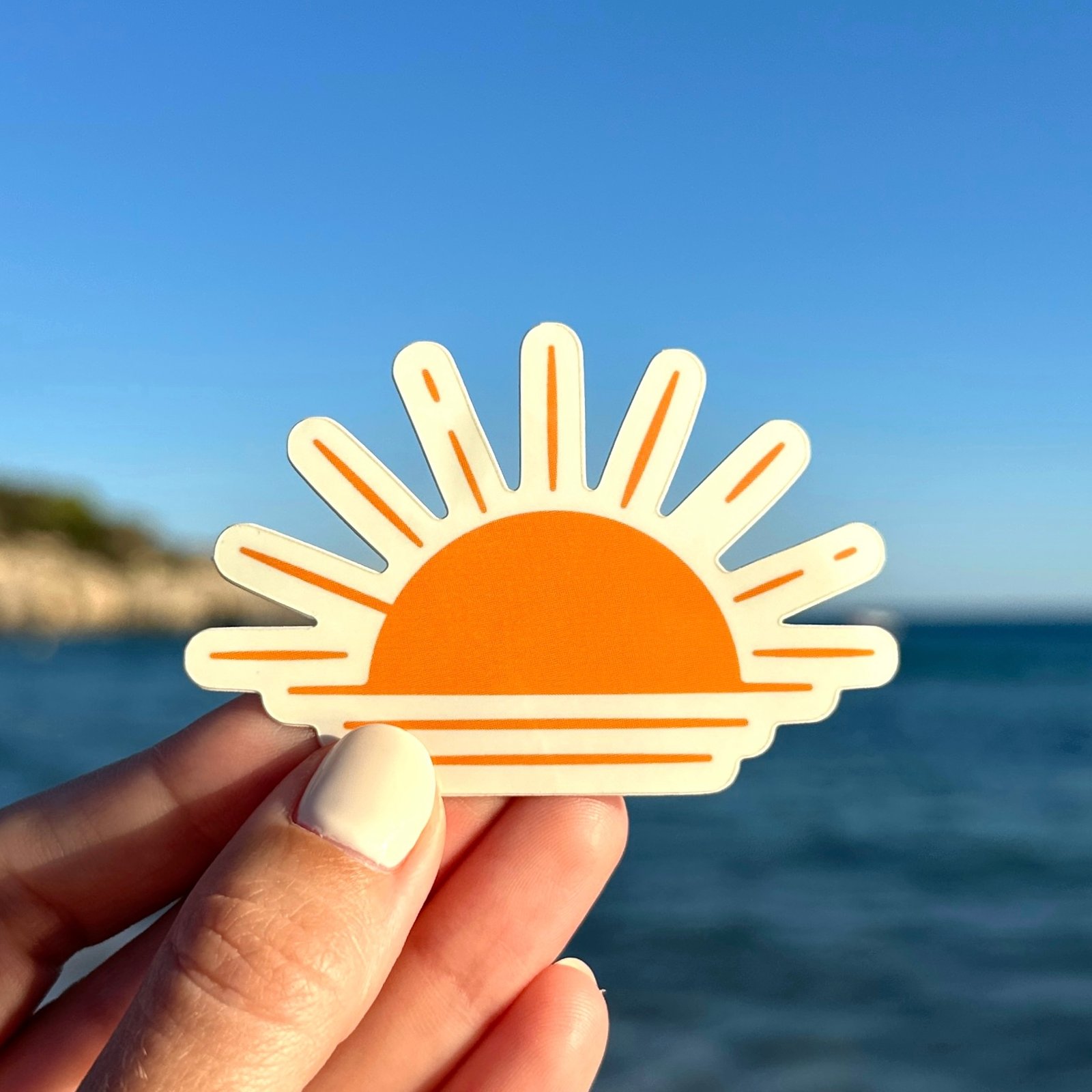 Pegatina posta de sol